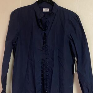 NWT Frame Women’s Navy Button Front Shirt